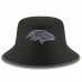 Men's Baltimore Ravens New Era Black 2018 Training Camp Primary Bucket Hat 3061027